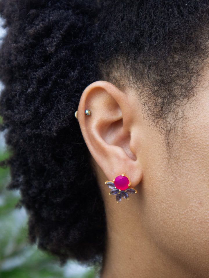 Blooming Fan Studs by Ash & Rose