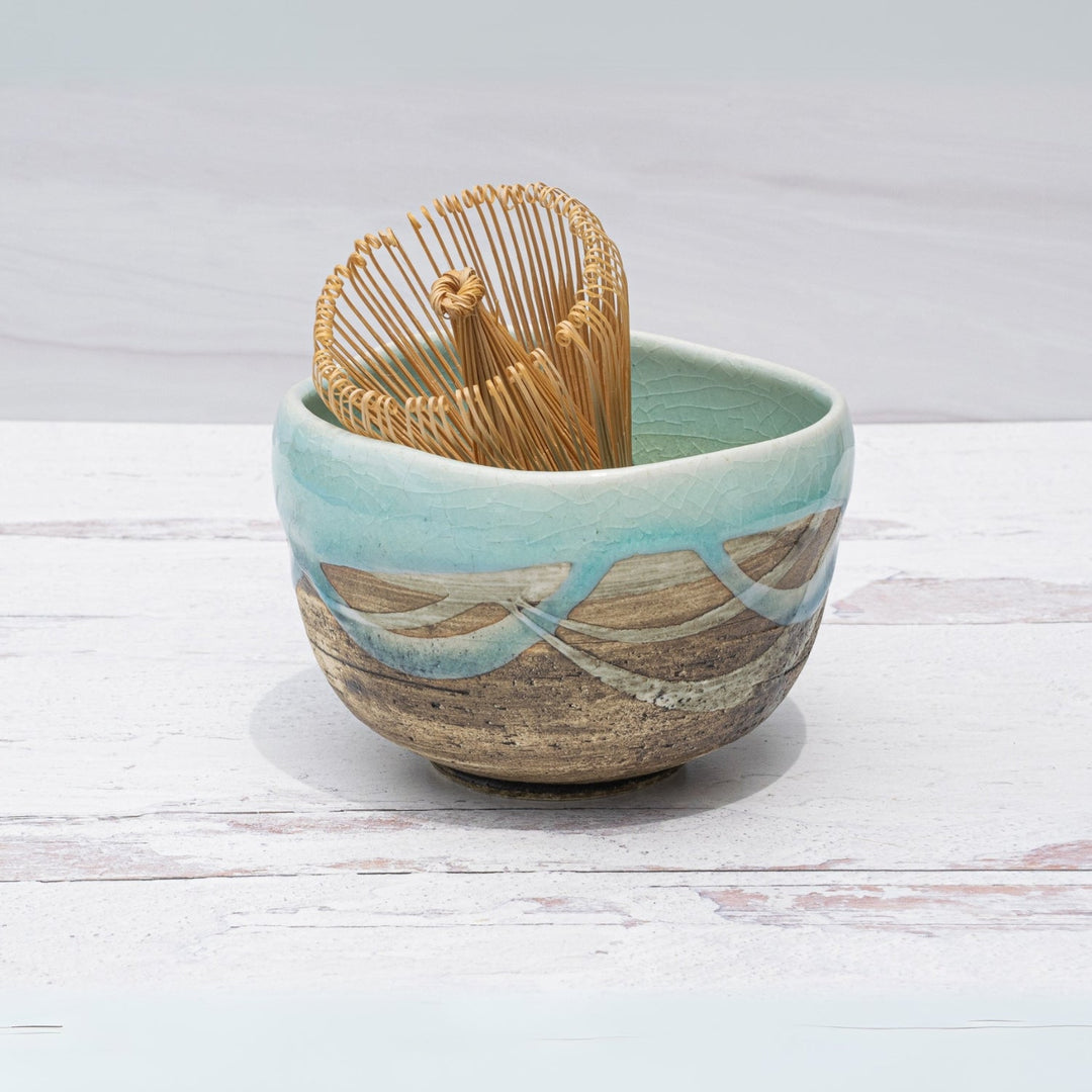 Blue & White Small Matcha Bowl by Aprika Life