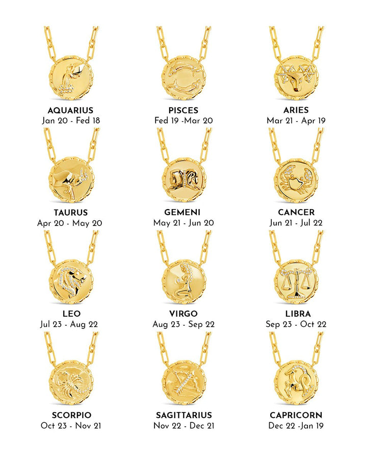 Zodiac Link Pendant Necklace