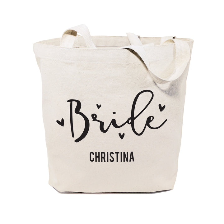 Bride Personalized  Wedding Cotton Canvas Tote Bag by The Cotton & Canvas Co.