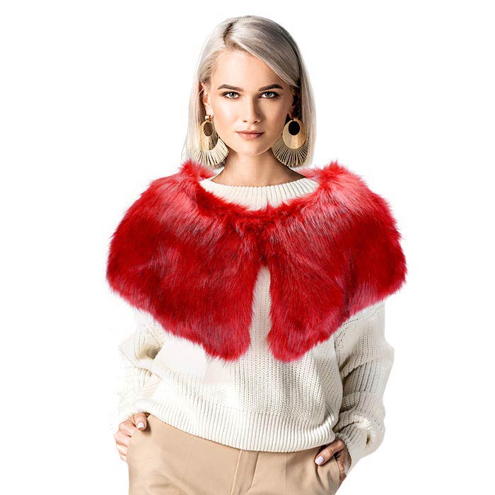 Faux Fur Cape Scarf by Madeline Love