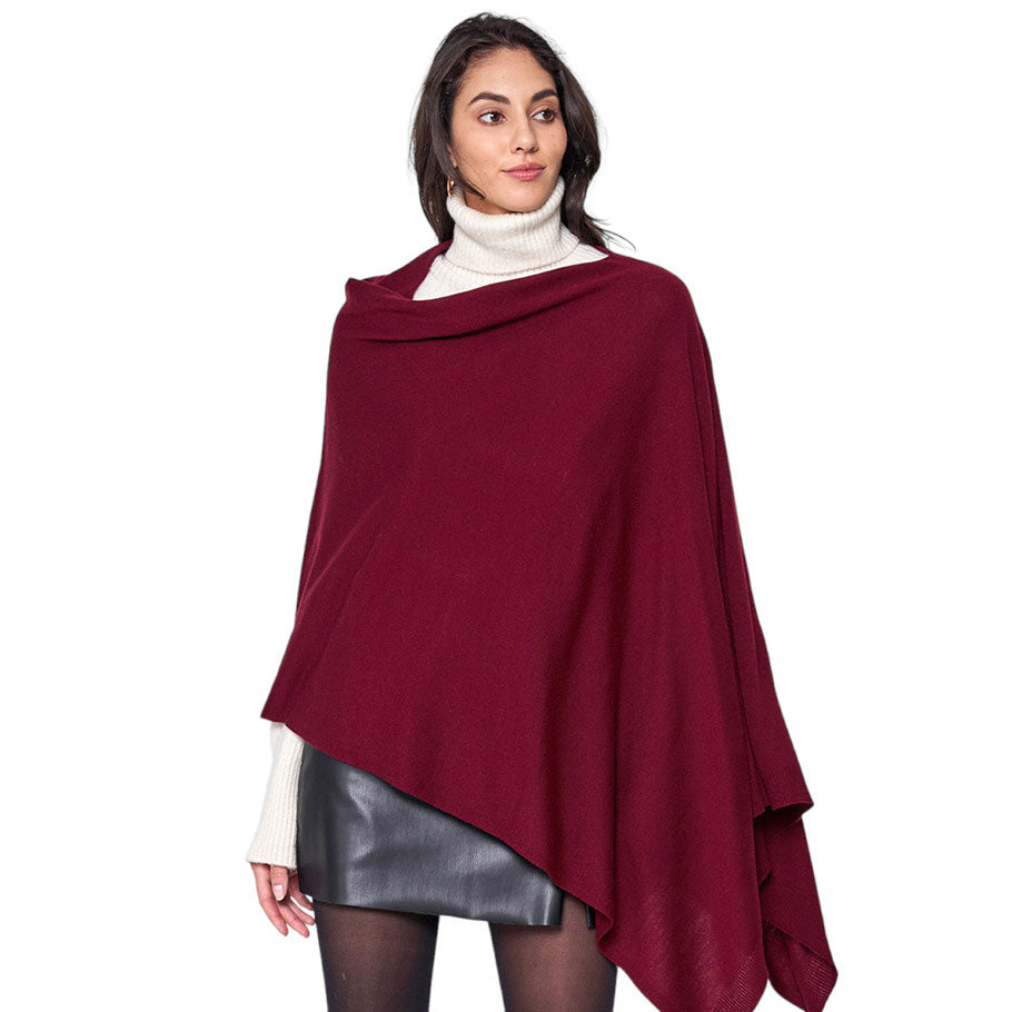 Solid Scarf Poncho by Madeline Love