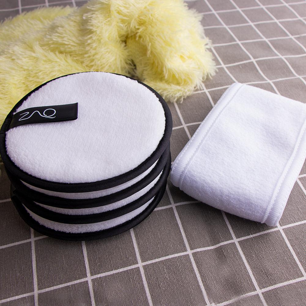 ZAQ Reusable Makeup Remover Pads 4pack with Spa facial Headband by ZAQ Skin & Body