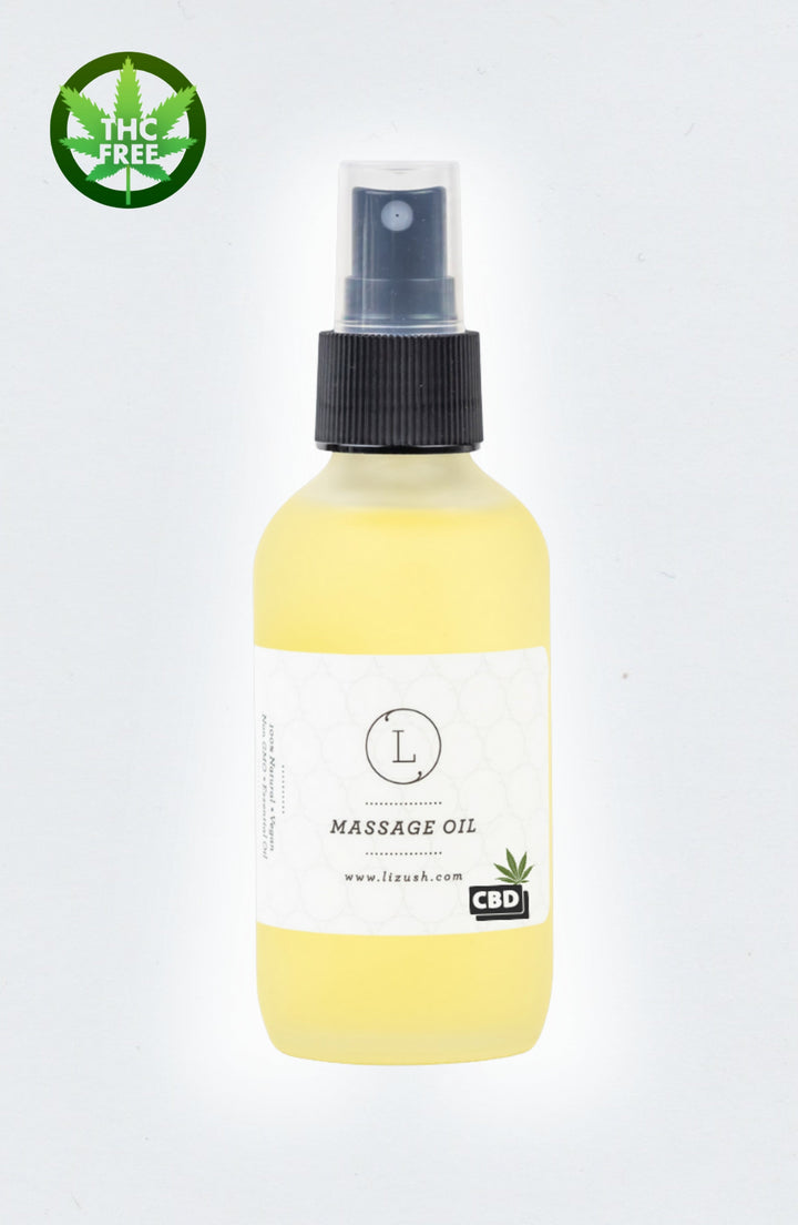 CBD - Aromatherapy Eucalyptus Massage Oil with CBD, Natural Relaxing Body Massage Oil (THC free)
