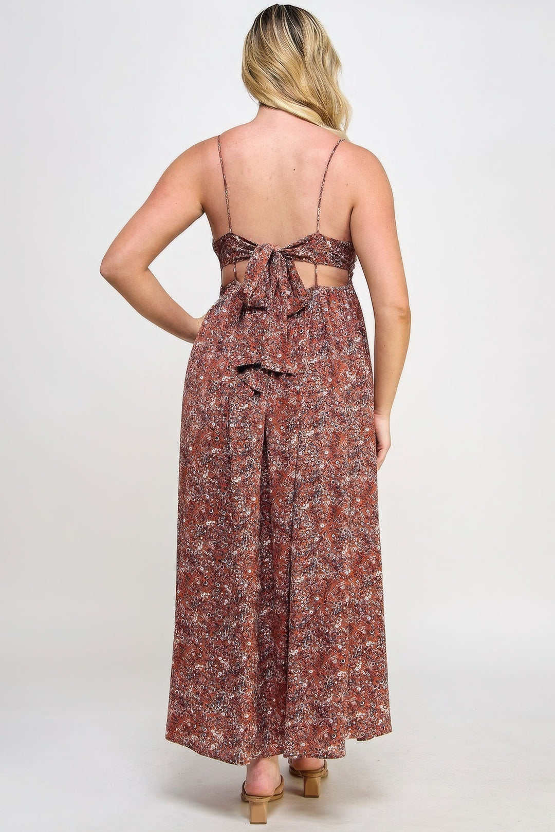 “Mind Ya Bidness” Rust Maxi Dress by OyeraCharisma