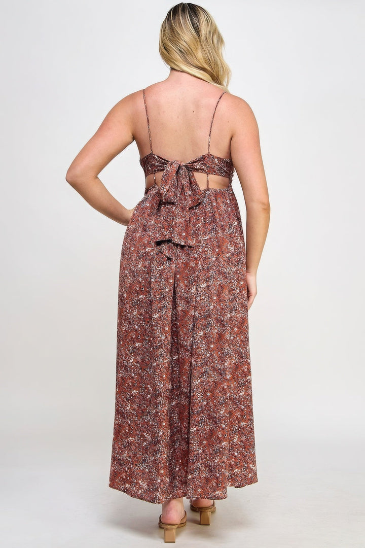 “Mind Ya Bidness” Rust Maxi Dress by OyeraCharisma