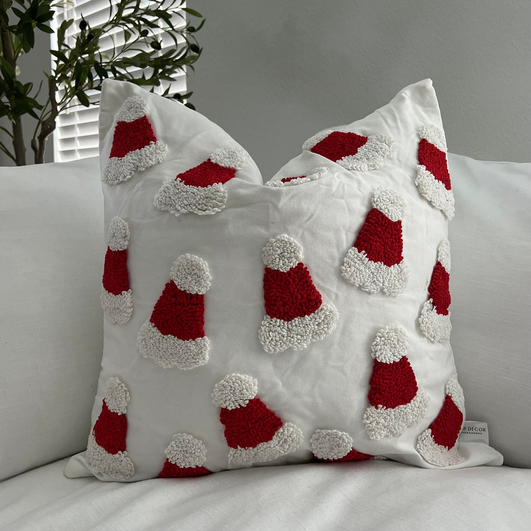 Tufted Santa Pillow Cover, 20x20 inch by Delmar Decor