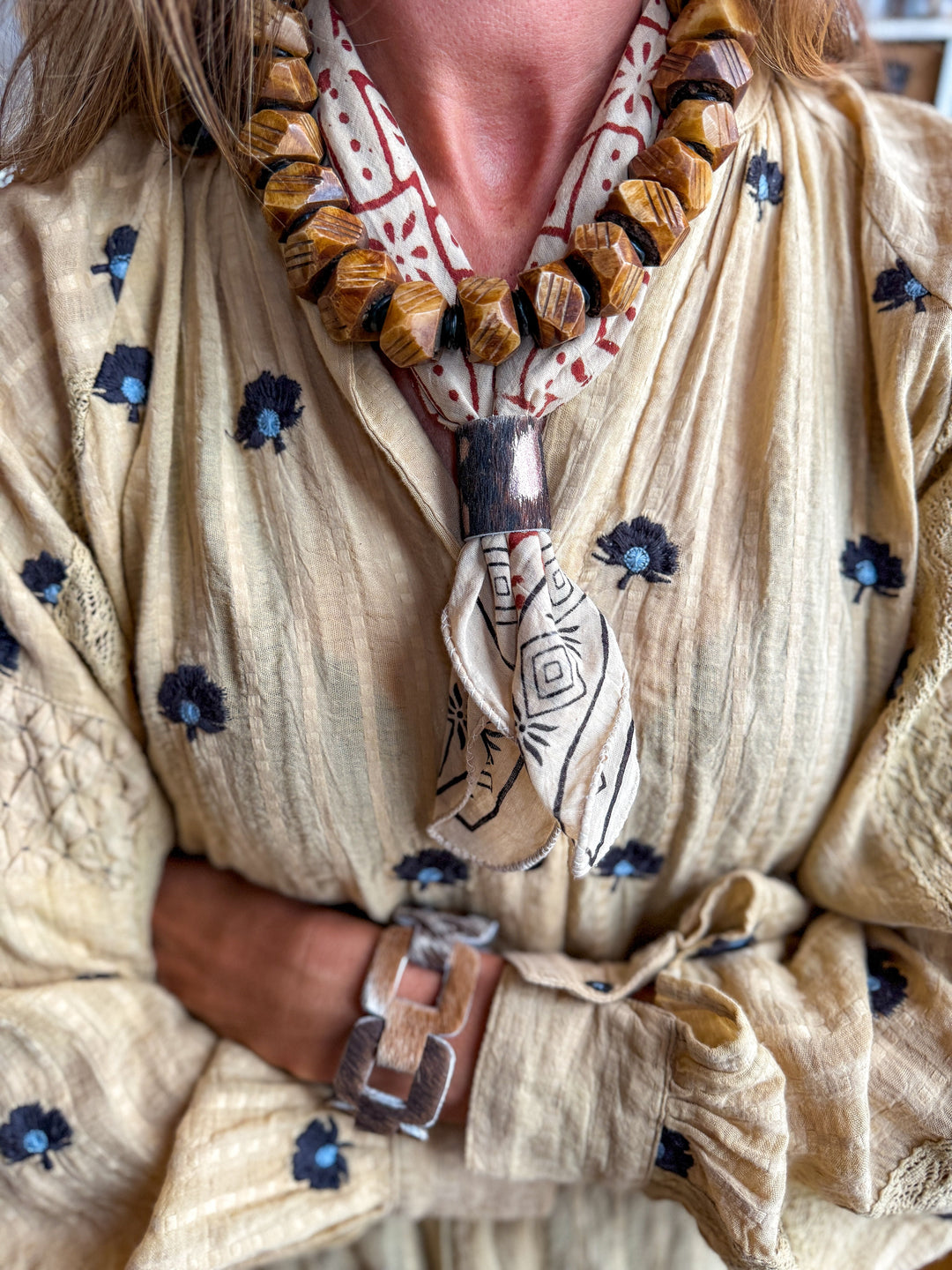 Classic Bone Necklace | Brown Equestrian