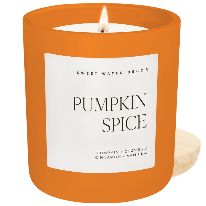 Pumpkin Spice Soy Candle - Orange Matte Jar - 15 oz