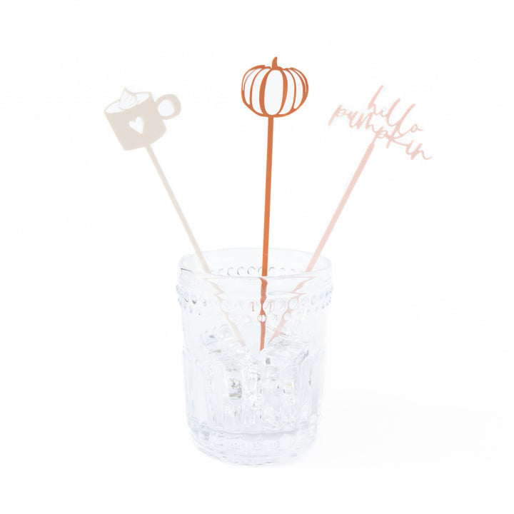 Hello Pumpkin Drink Stirrers
