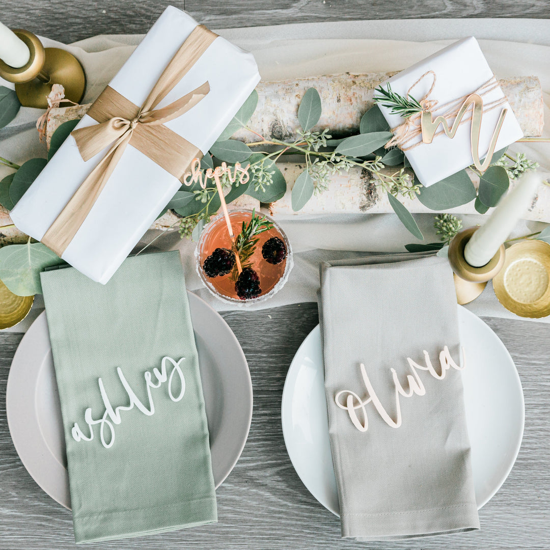 Personalized Name Acrylic Place Card by The Cotton & Canvas Co.