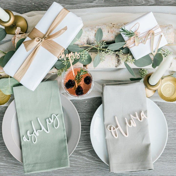 Personalized Name Acrylic Place Card by The Cotton & Canvas Co.