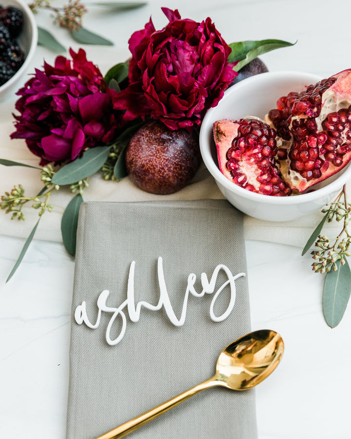 Personalized Name Acrylic Place Card by The Cotton & Canvas Co.