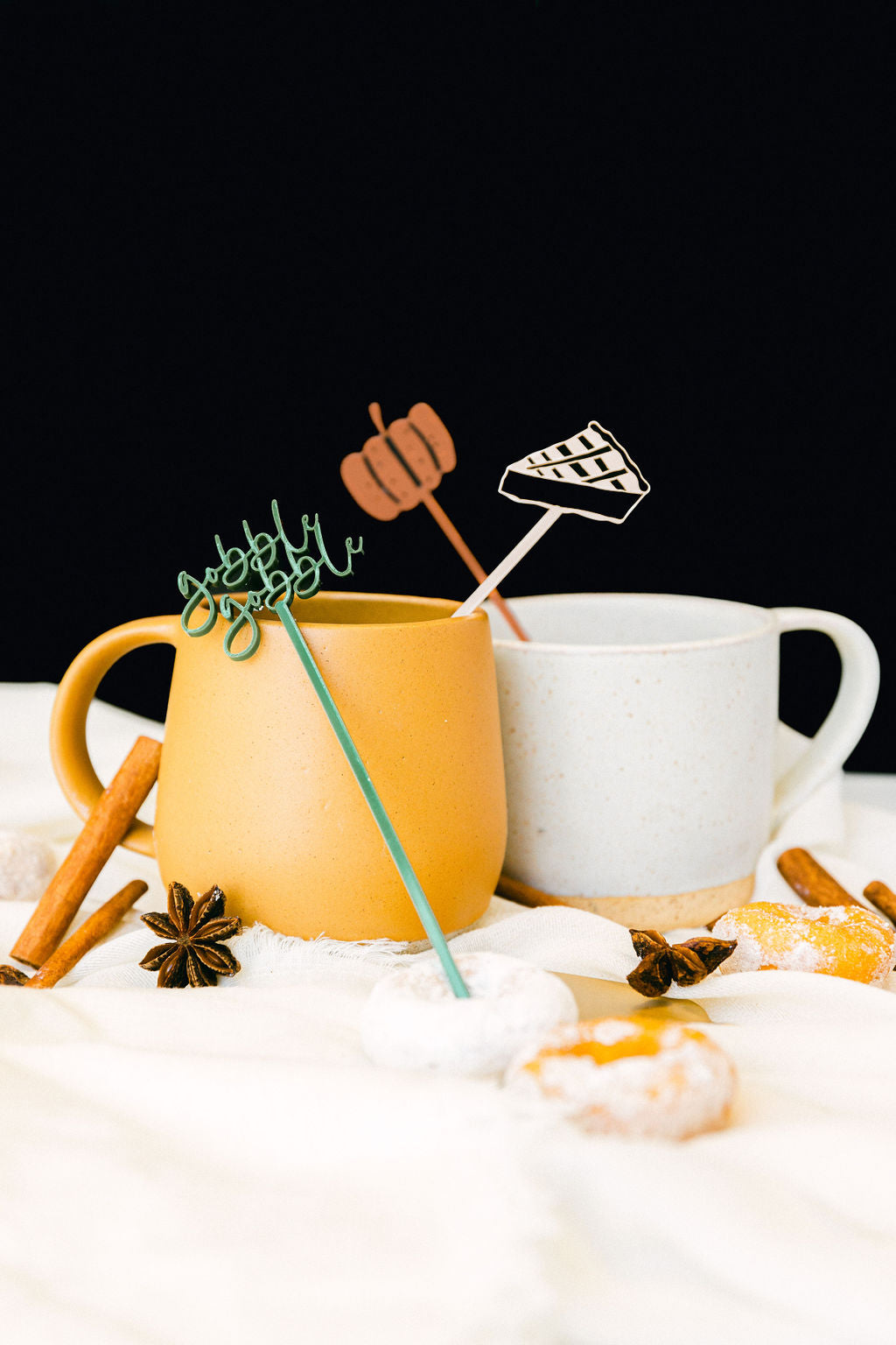 Happy Fall Drink Stirrers by The Cotton & Canvas Co.