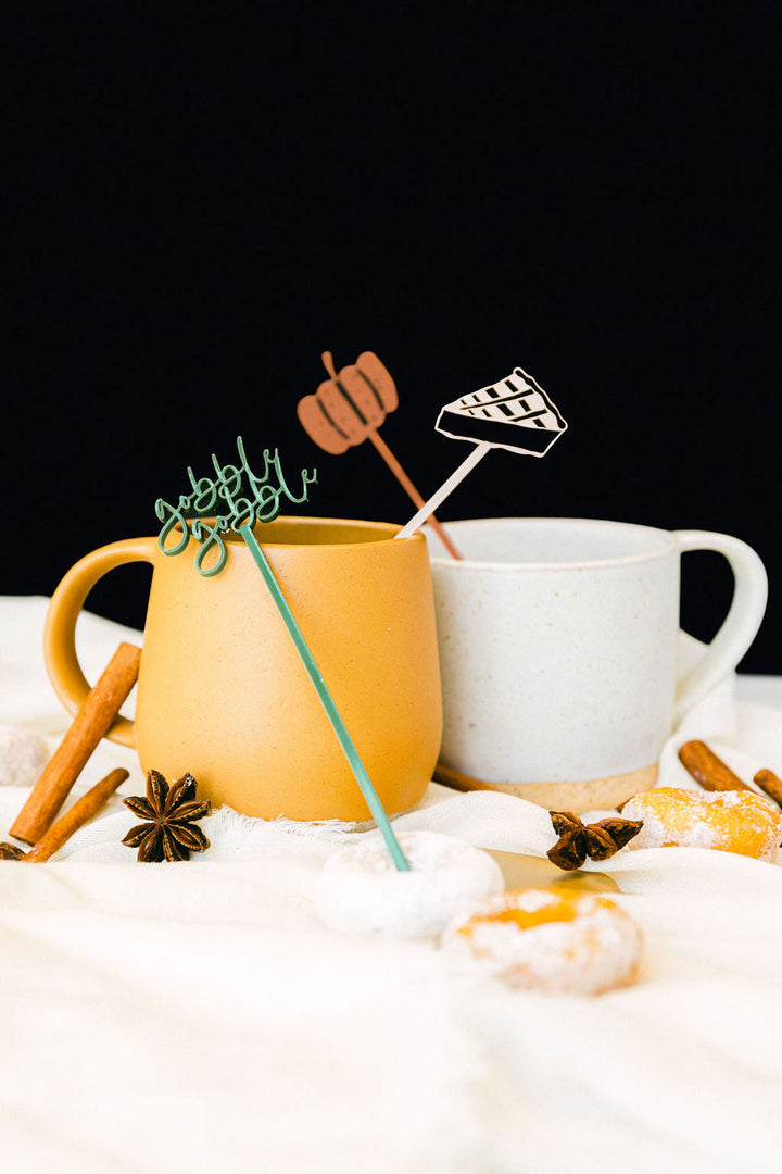 Happy Fall Drink Stirrers by The Cotton & Canvas Co.