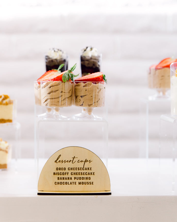 Wooden Buffet Food Name Sign