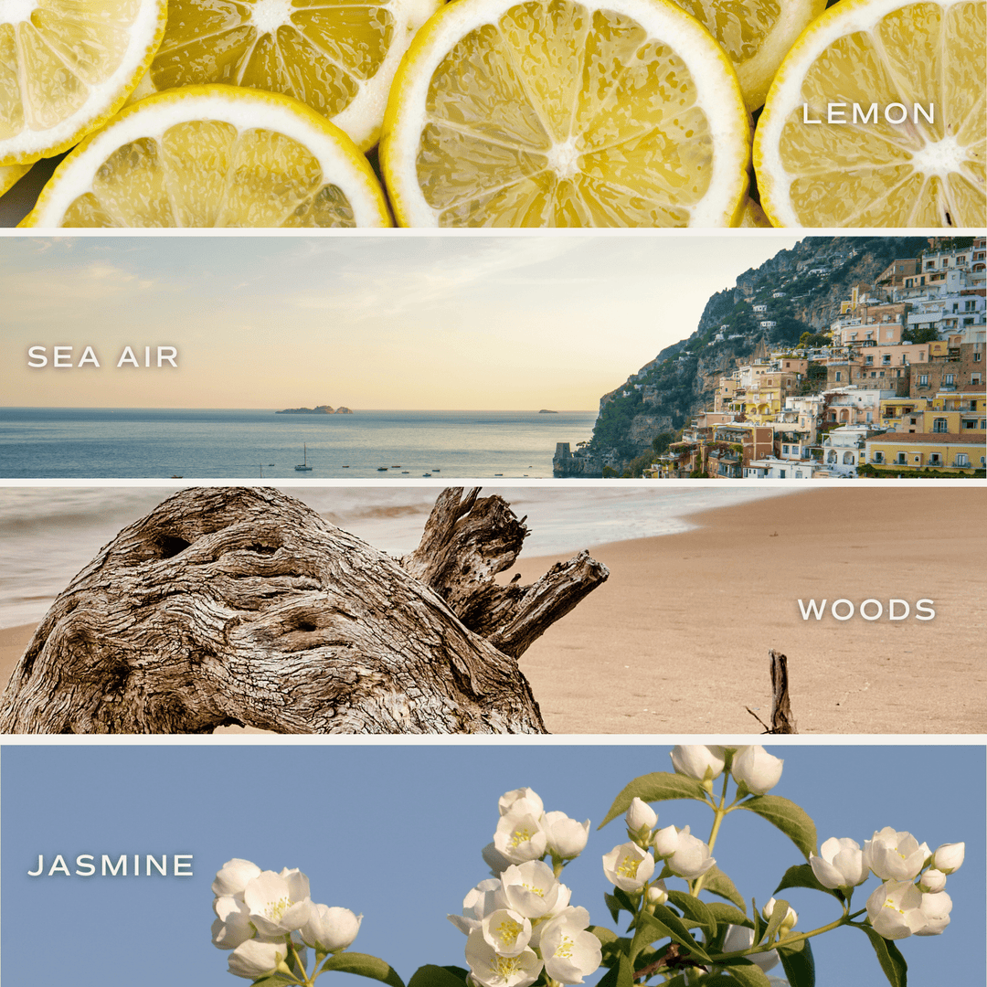 Coastal Lemon Soy Candle - Clear Patterned Jar - 9 oz