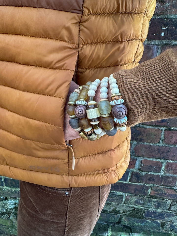 Metal Stack Bracelet | Brown Trout