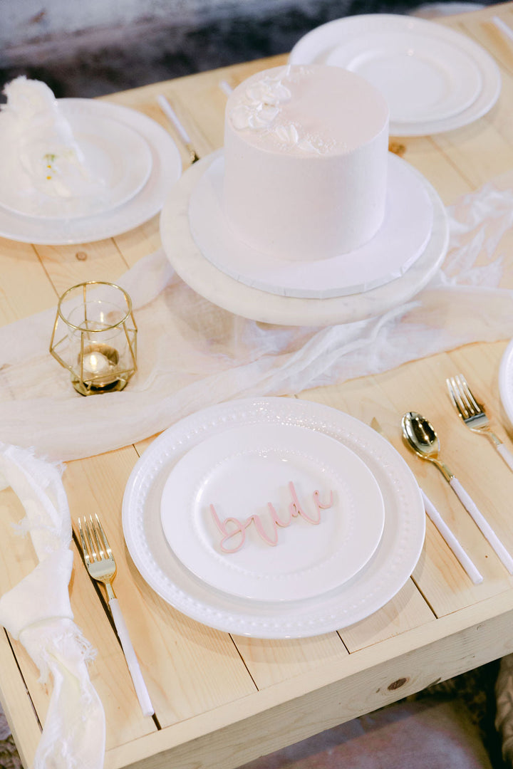Bride and Groom Place Card