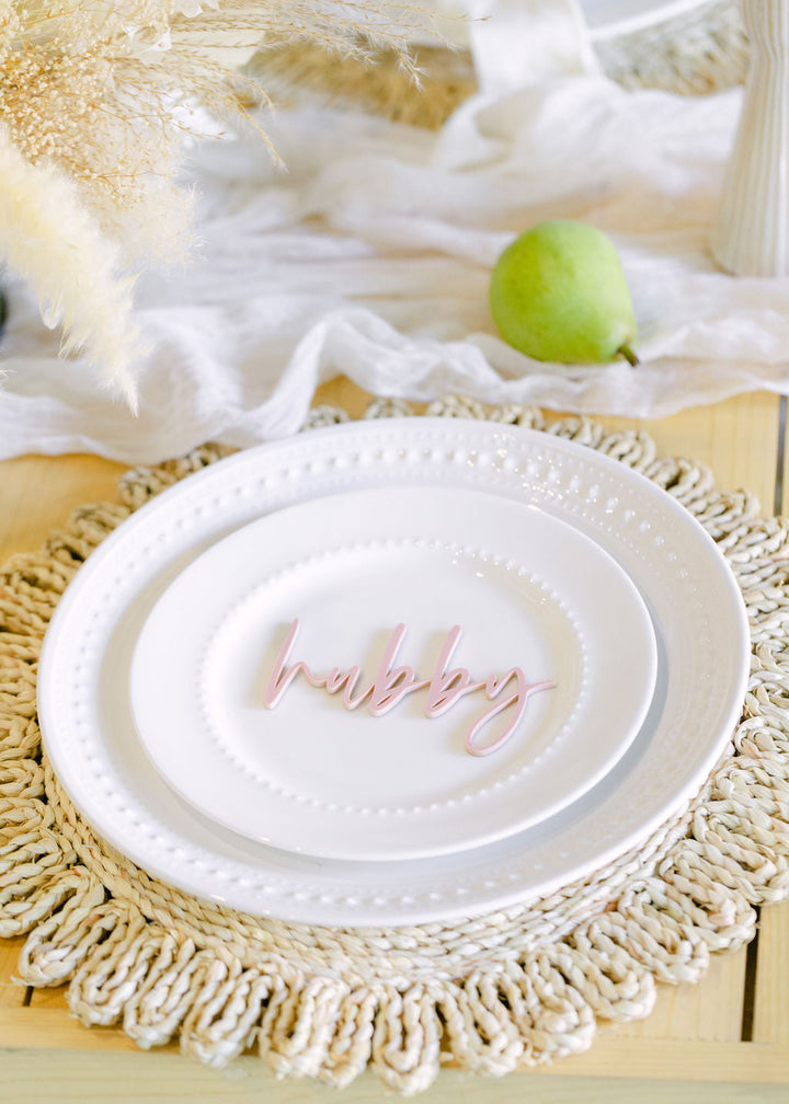 Hubby and Wifey Place Card