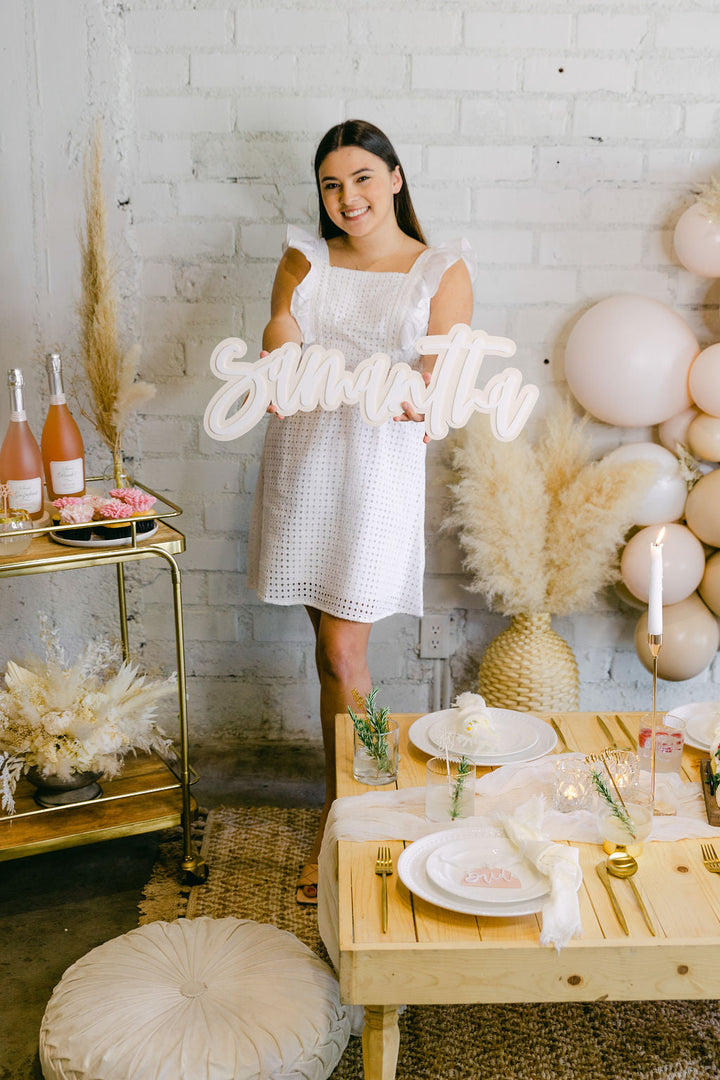 24" Personalized Name Acrylic Sign by The Cotton & Canvas Co.