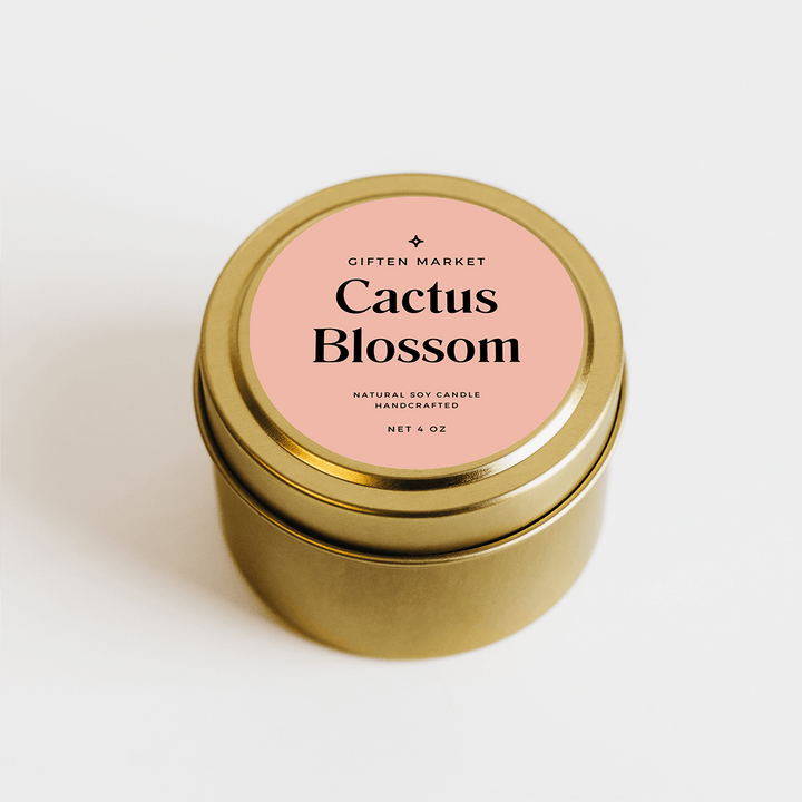 Cactus Blossom Gold Travel Candle by Giften Market