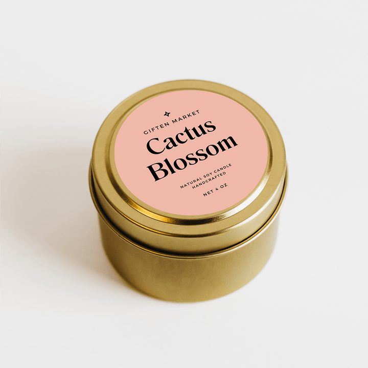 Cactus Blossom Gold Travel Candle by Giften Market