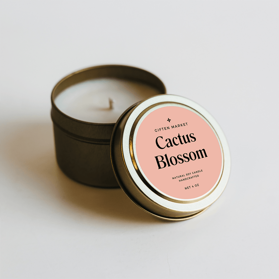 Cactus Blossom Gold Travel Candle by Giften Market