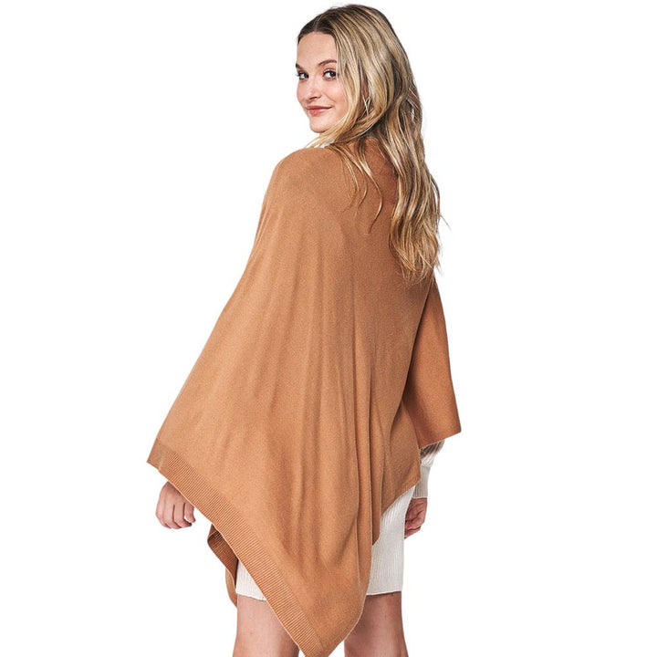 Solid Scarf Poncho by Madeline Love