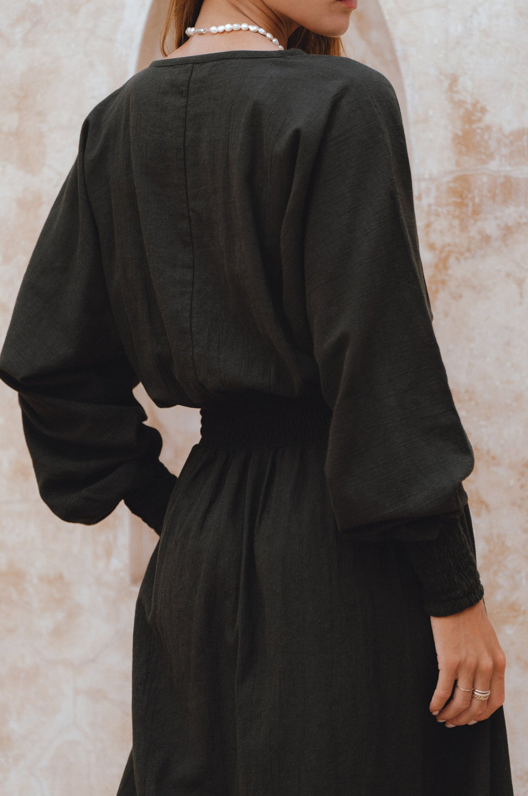 Carla Long Sleeve Linen Dress by Bali Lane