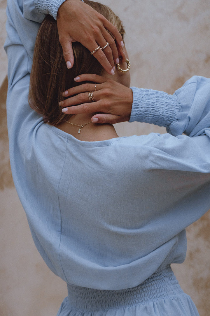 Carla Long Sleeve Linen Dress by Bali Lane