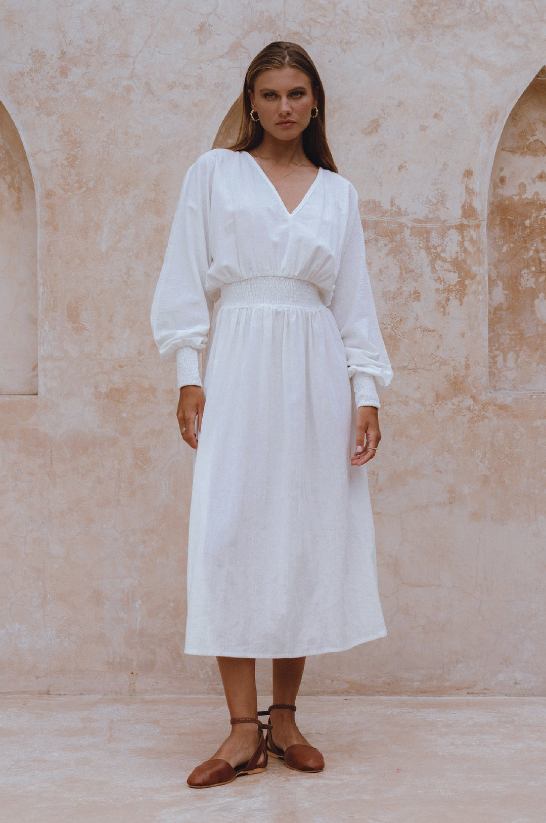 Carla Long Sleeve Linen Dress by Bali Lane Pomp and Port Carla Long Sleeve Linen Dress by Bali Lane Pomp and Port