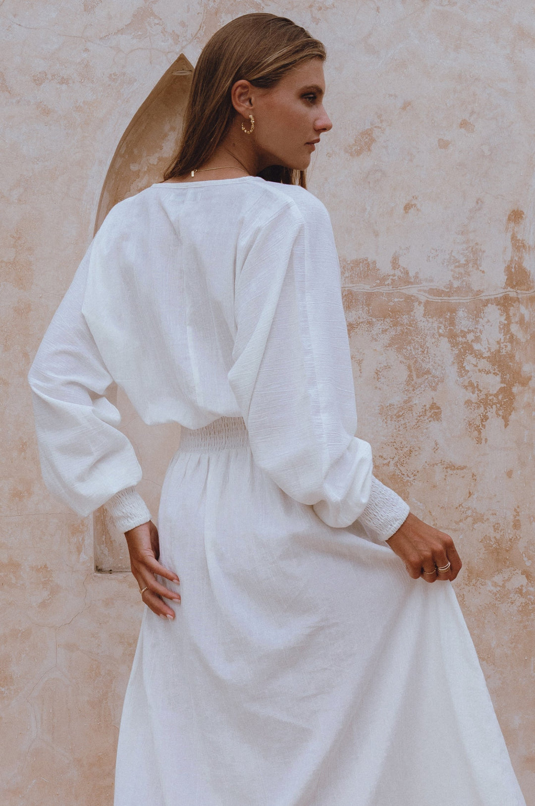 Carla Long Sleeve Linen Dress by Bali Lane