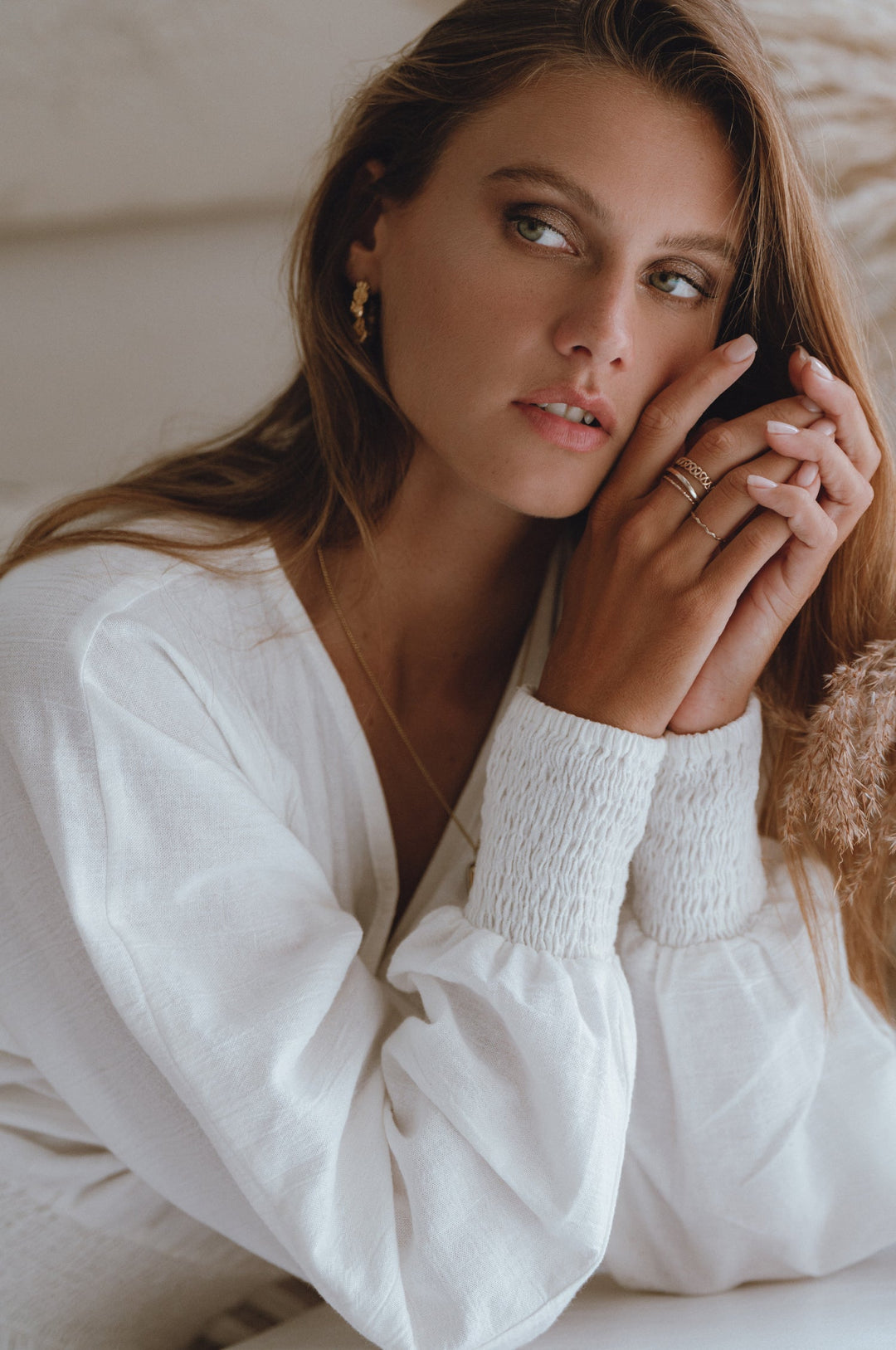 Carla Long Sleeve Linen Dress by Bali Lane