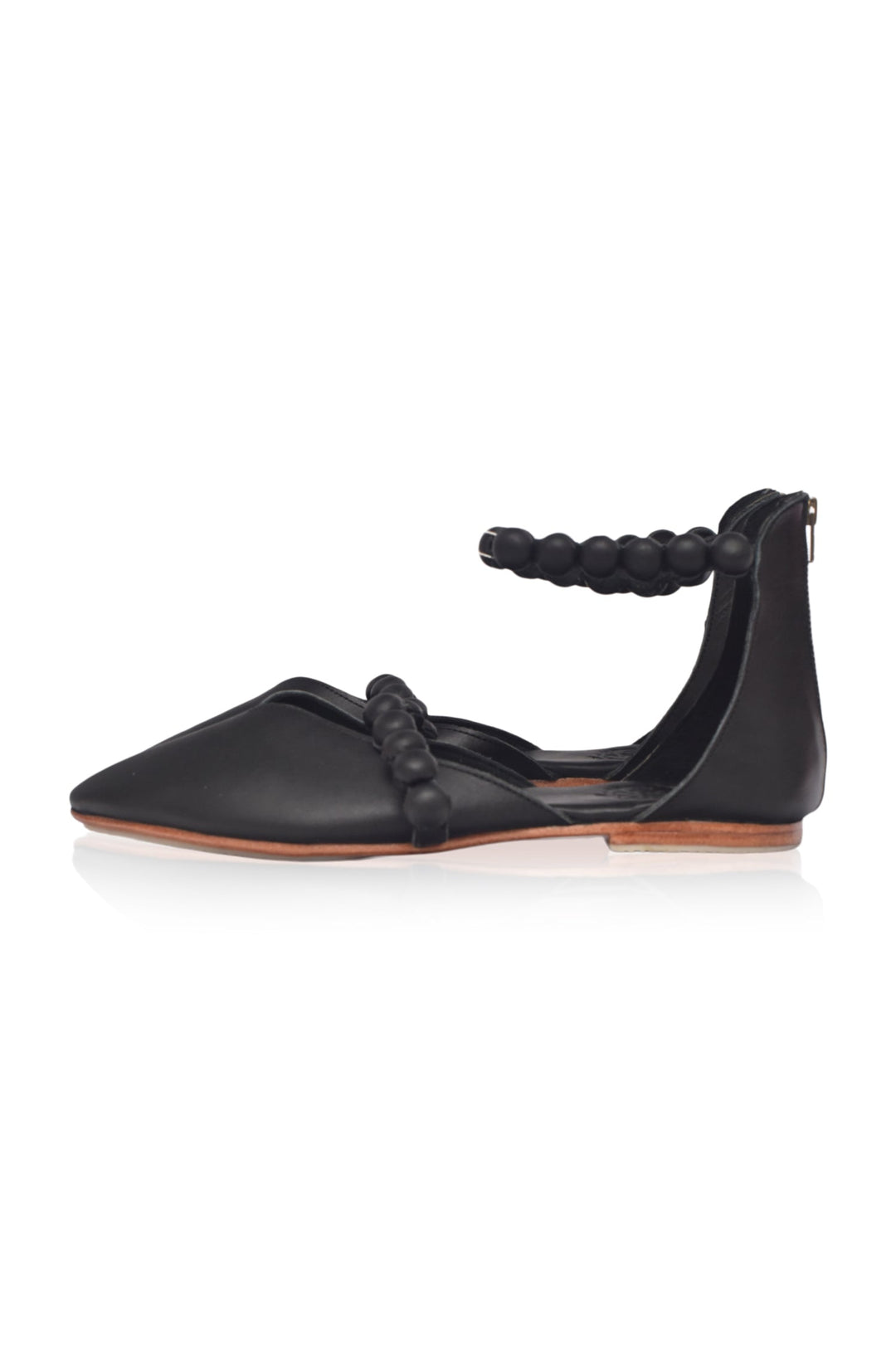 Carmella Pointy Toe Leather Flats by Bali ELF