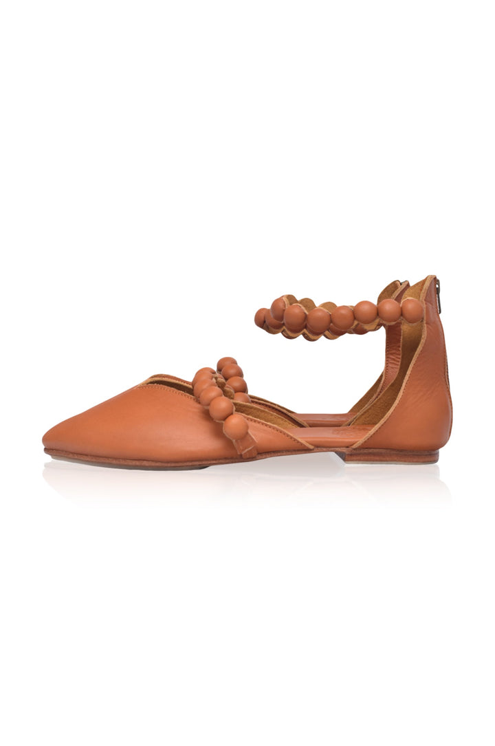 Carmella Pointy Toe Leather Flats by Bali ELF
