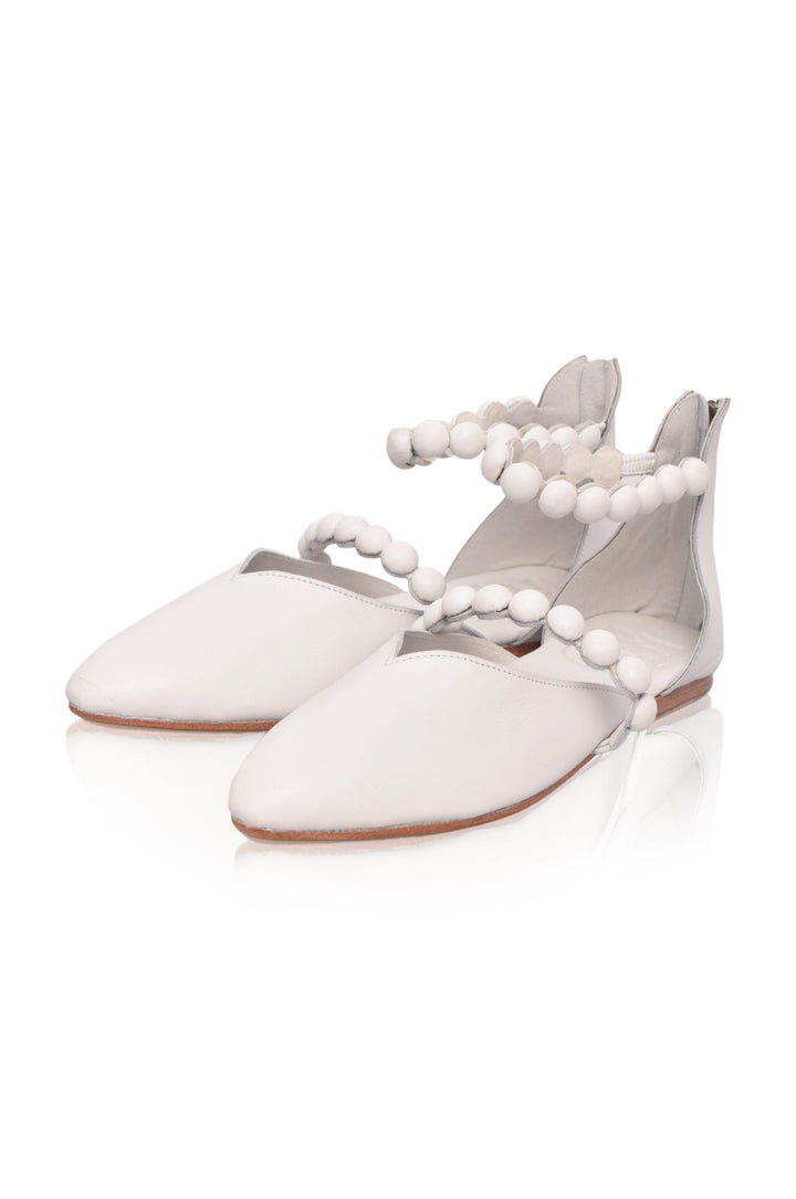 Carmella Pointy Toe Leather Flats by Bali ELF