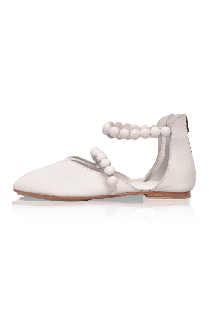 Carmella Pointy Toe Leather Flats by Bali ELF