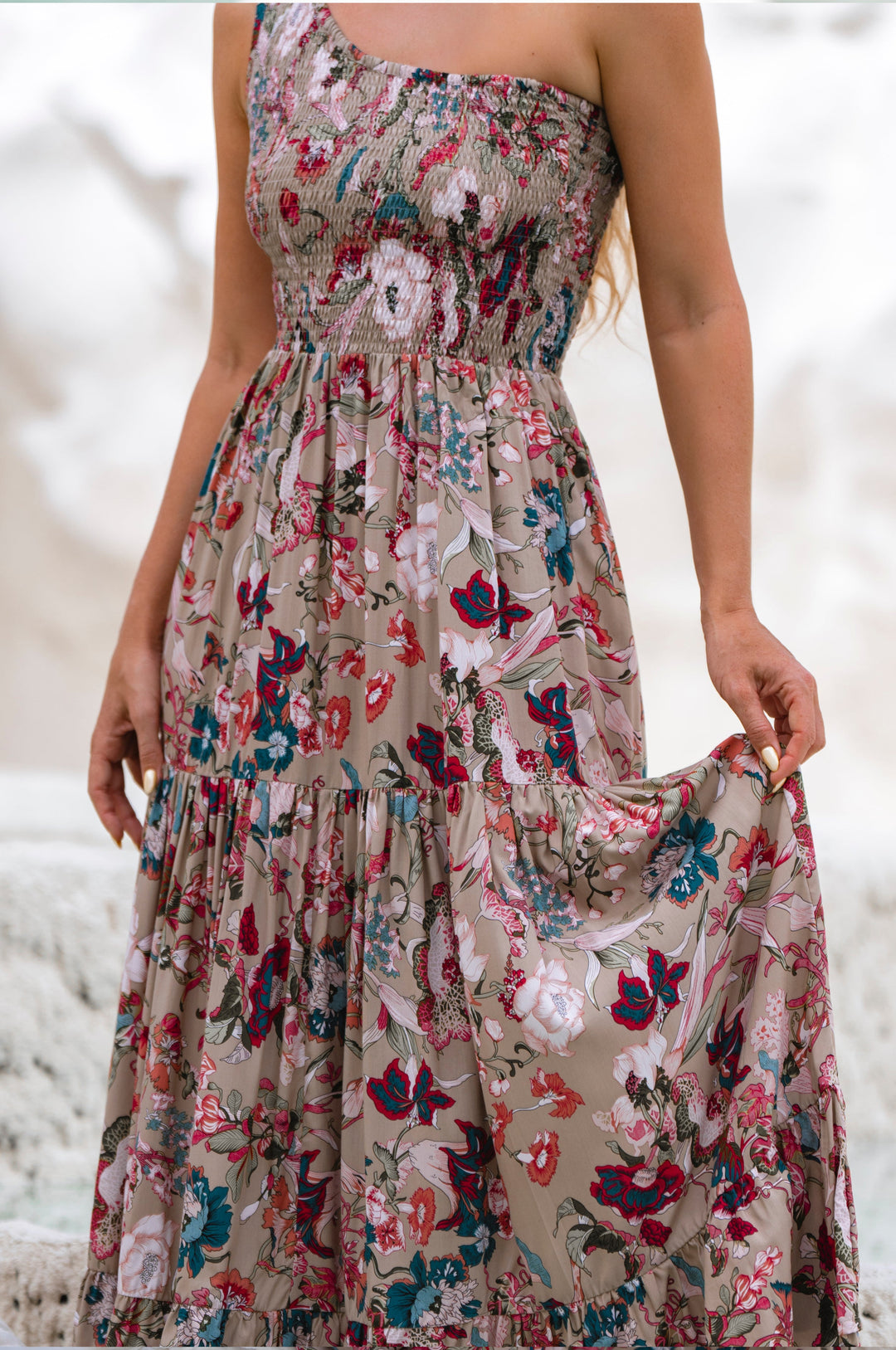 Cassandra One Shoulder Maxi Dress by Bali ELF