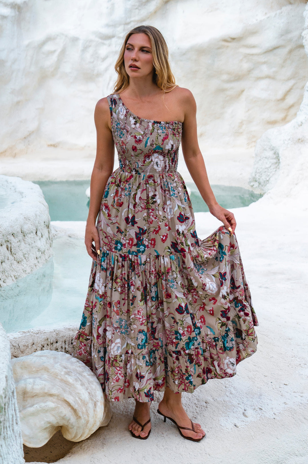 Cassandra One Shoulder Maxi Dress by Bali ELF