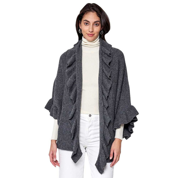 Ruffle Knit Cardigan by Madeline Love