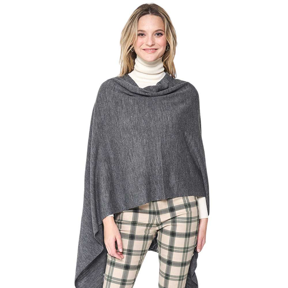 Solid Scarf Poncho by Madeline Love
