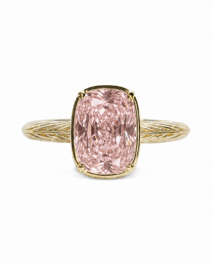 Pink Sapphire Mini Cushion Ring