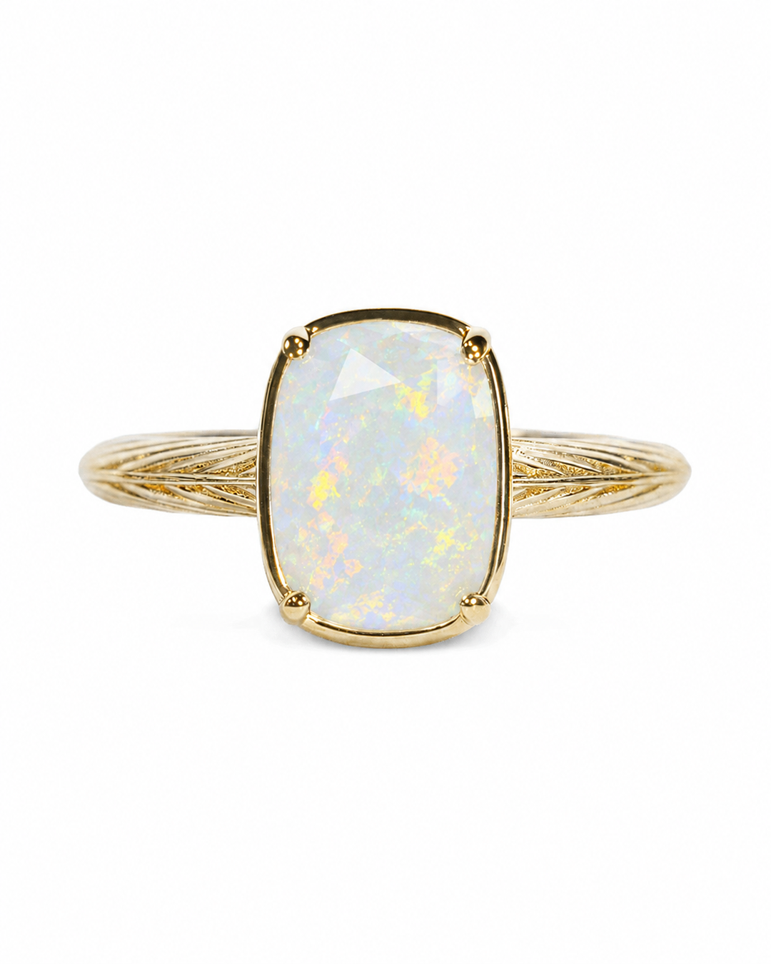 Opal Elongated  Mini Cushion Ring