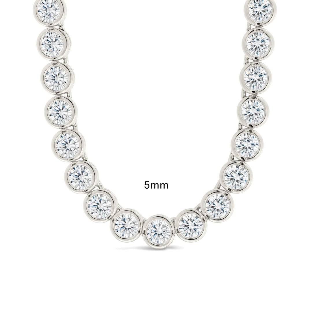 Helene Bezel CZ Tennis Necklace