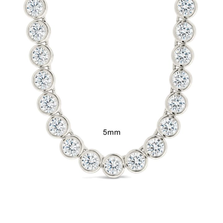 Helene Bezel CZ Tennis Necklace