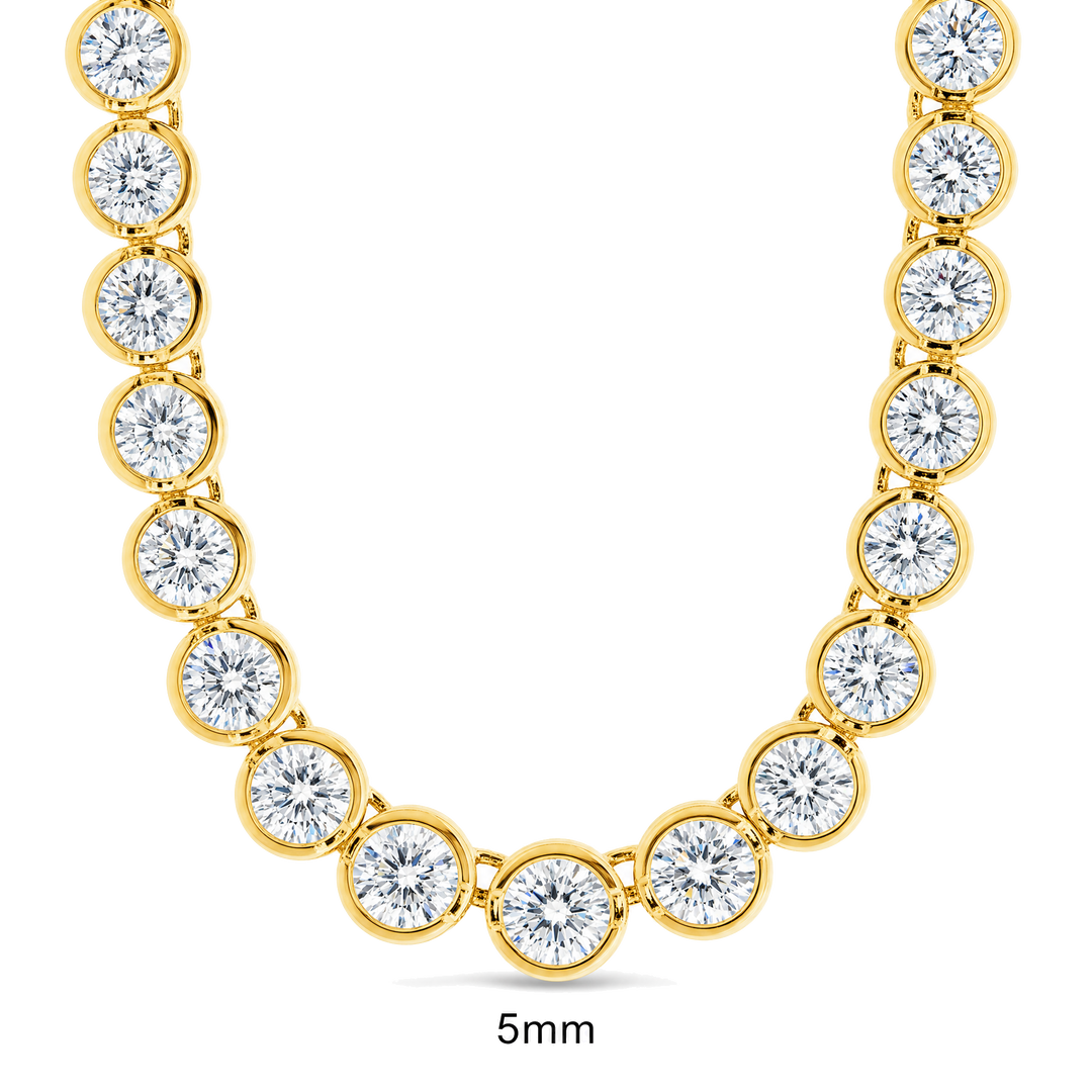 Helene Bezel CZ Tennis Necklace