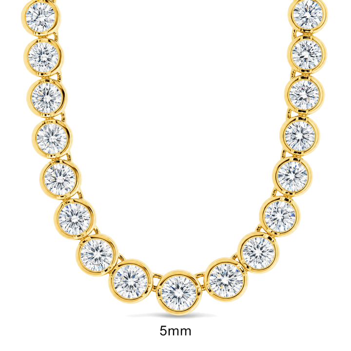 Helene Bezel CZ Tennis Necklace