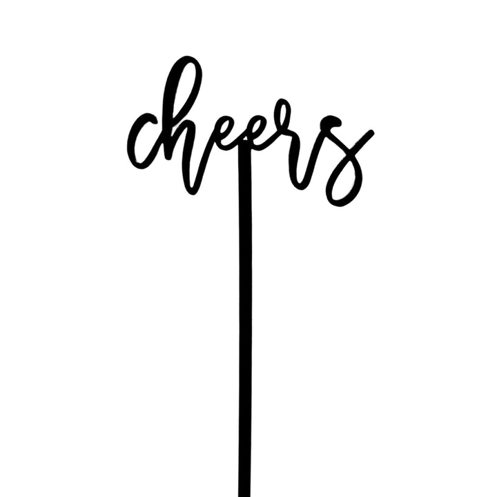 Cheers Drink Stirrers, Pack of 12 by The Cotton & Canvas Co.