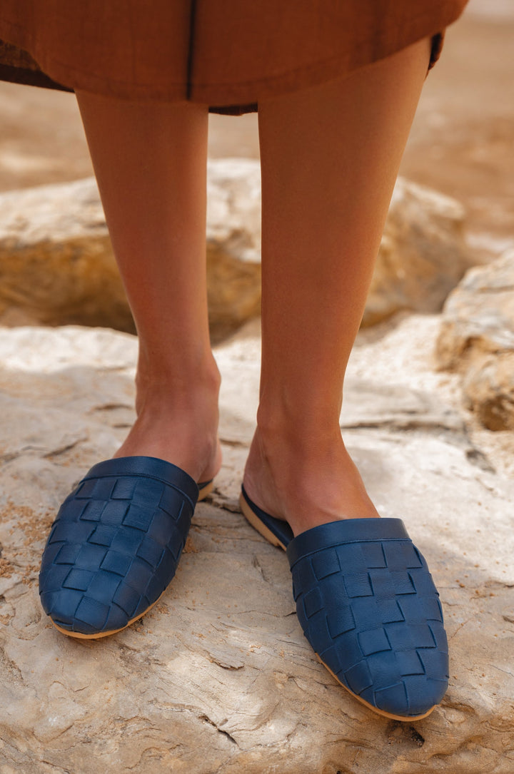 Clementine Leather Slides by Bali Lane